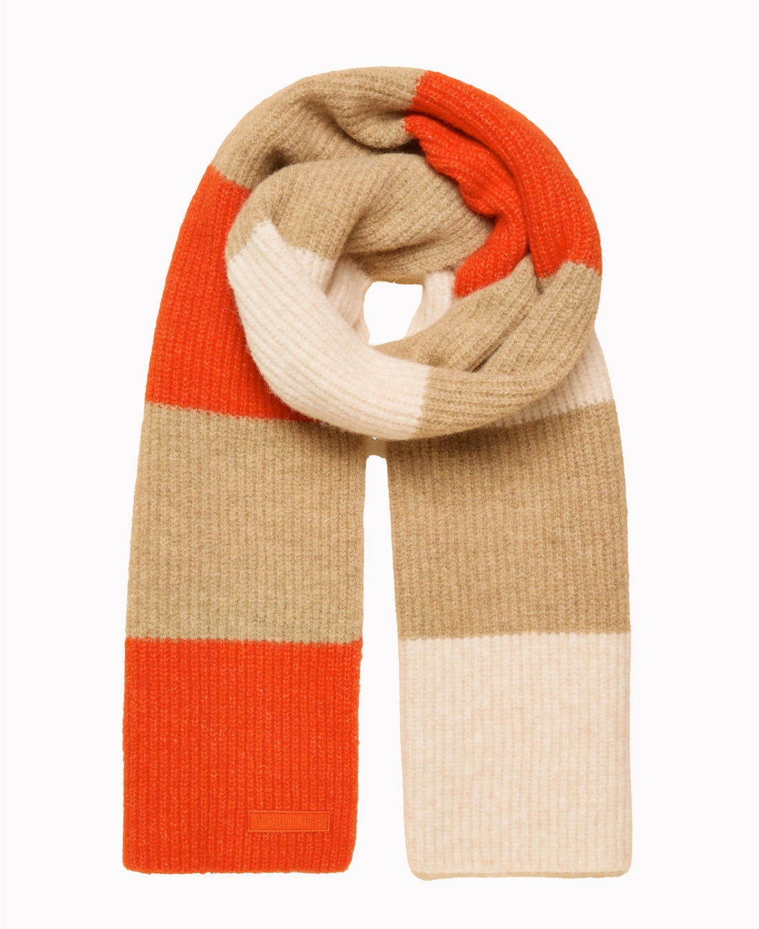 Popley Stripe Scarf - Orange/Neutral