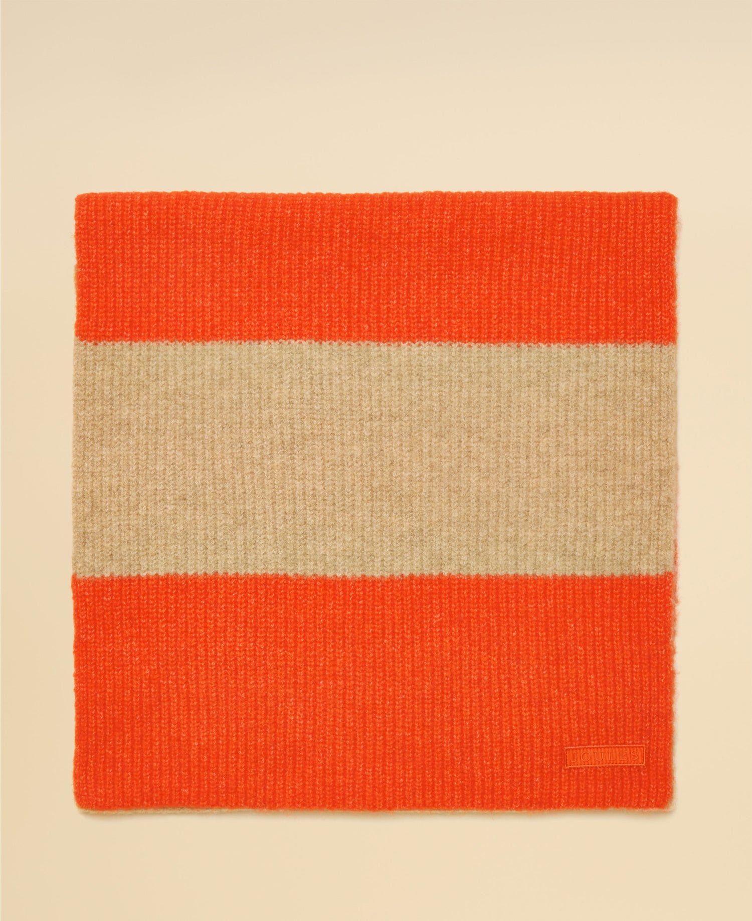Popley Stripe Scarf - Orange/Neutral