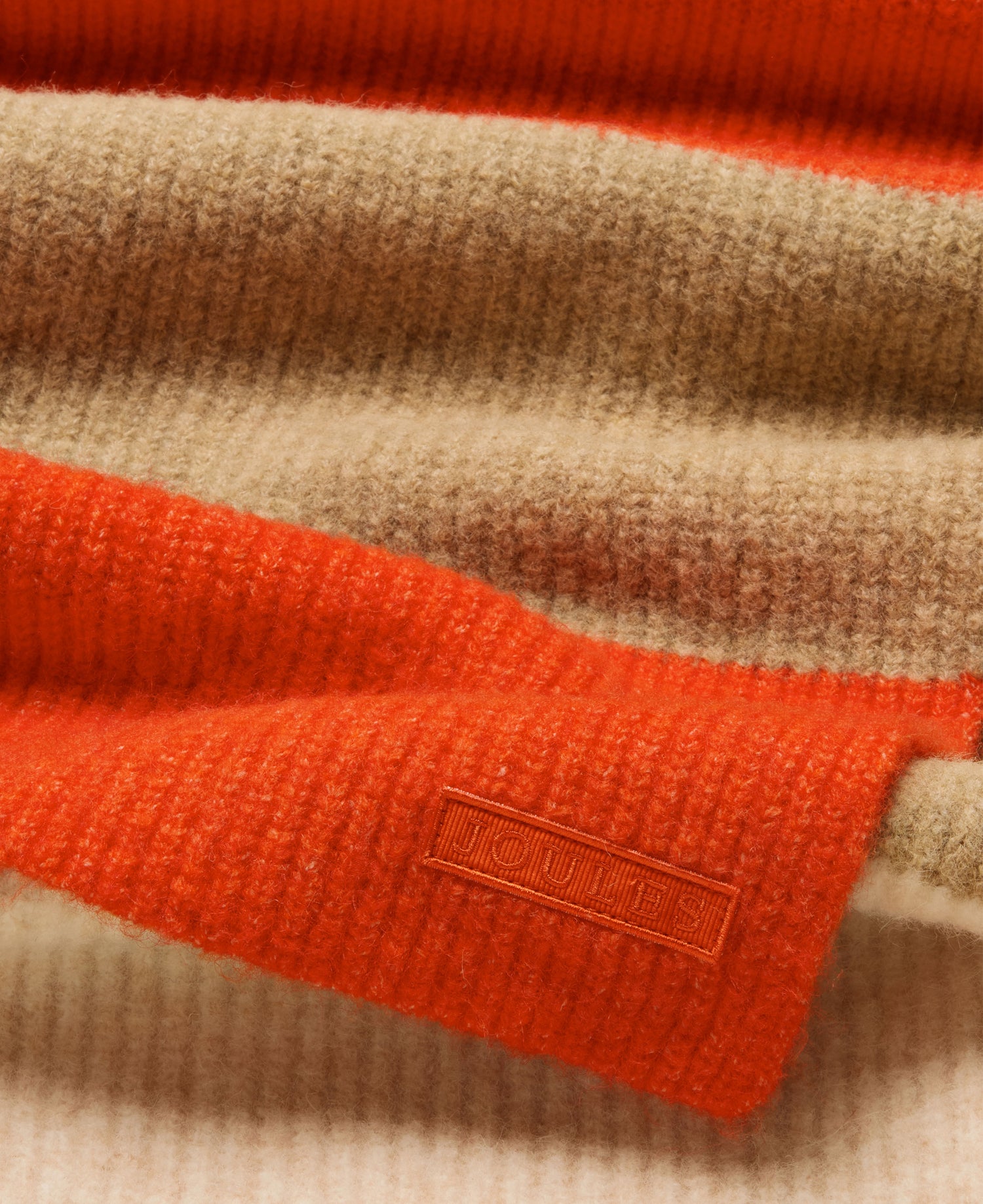 Popley Stripe Scarf - Orange/Neutral