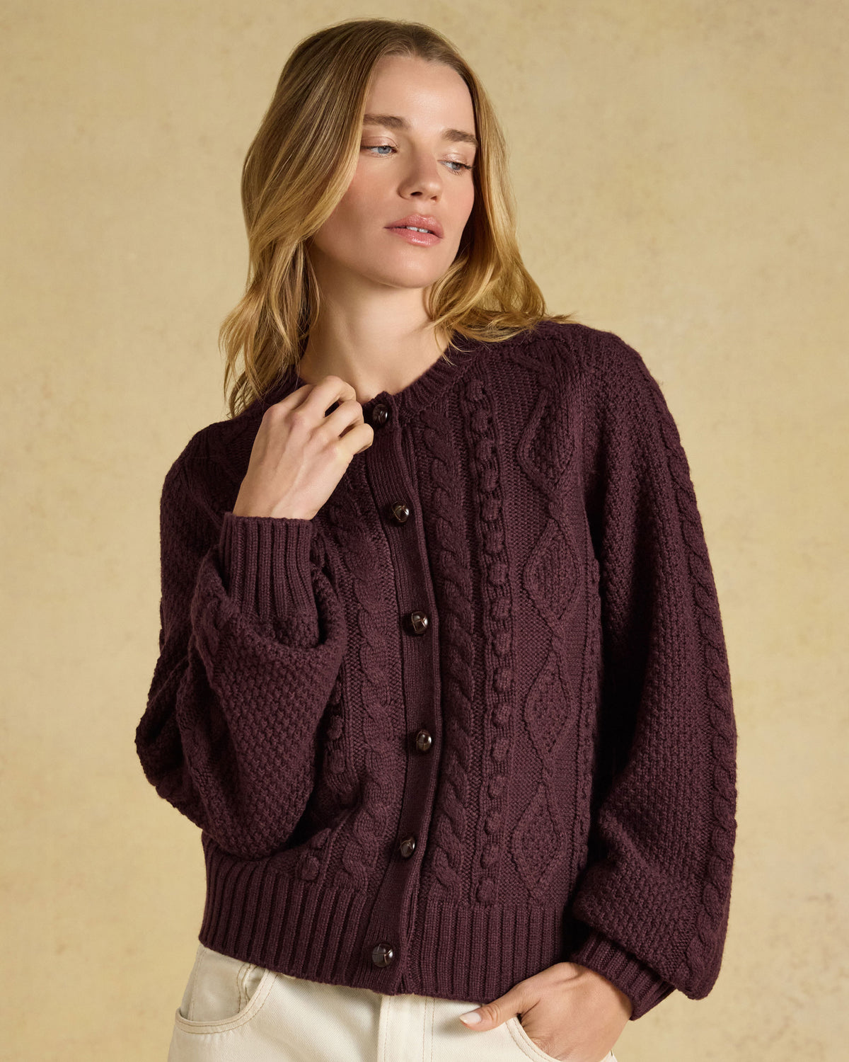 Rafferty Cardigan - Wine