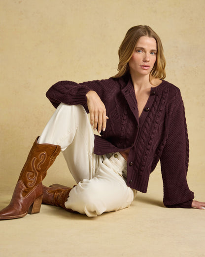 Rafferty Cardigan - Wine
