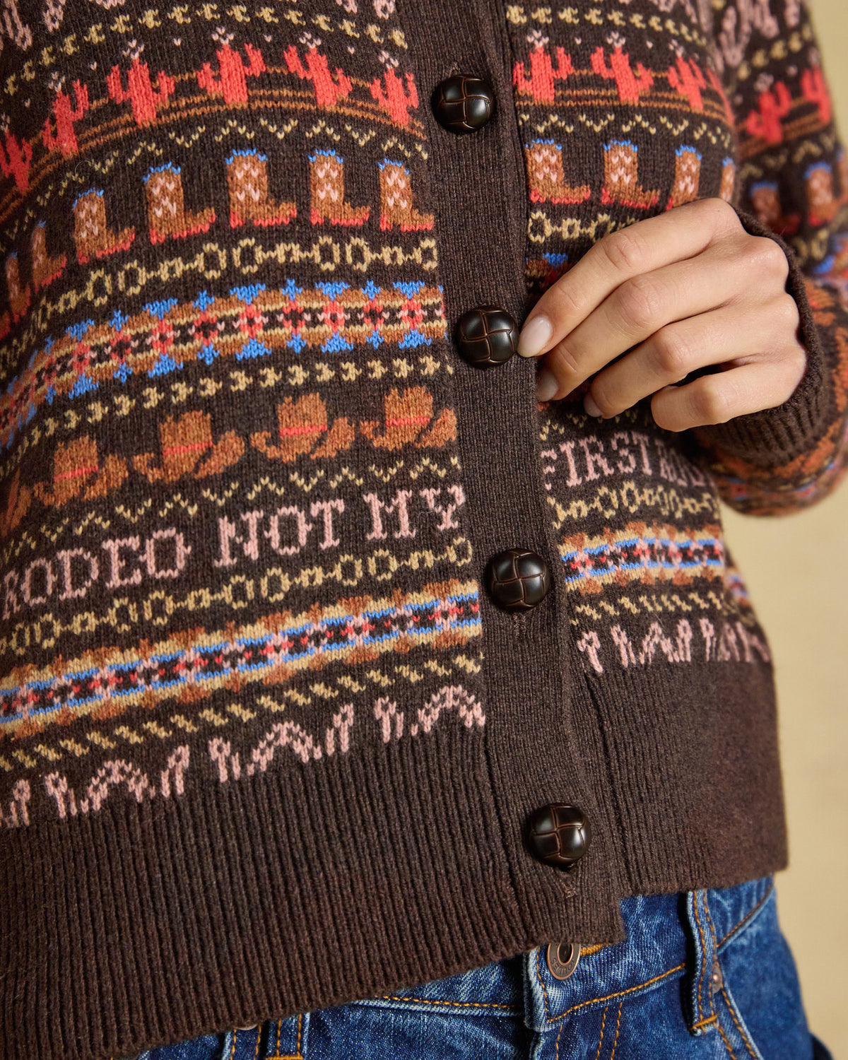 Rodeo Cardigan - Chocolate Brown