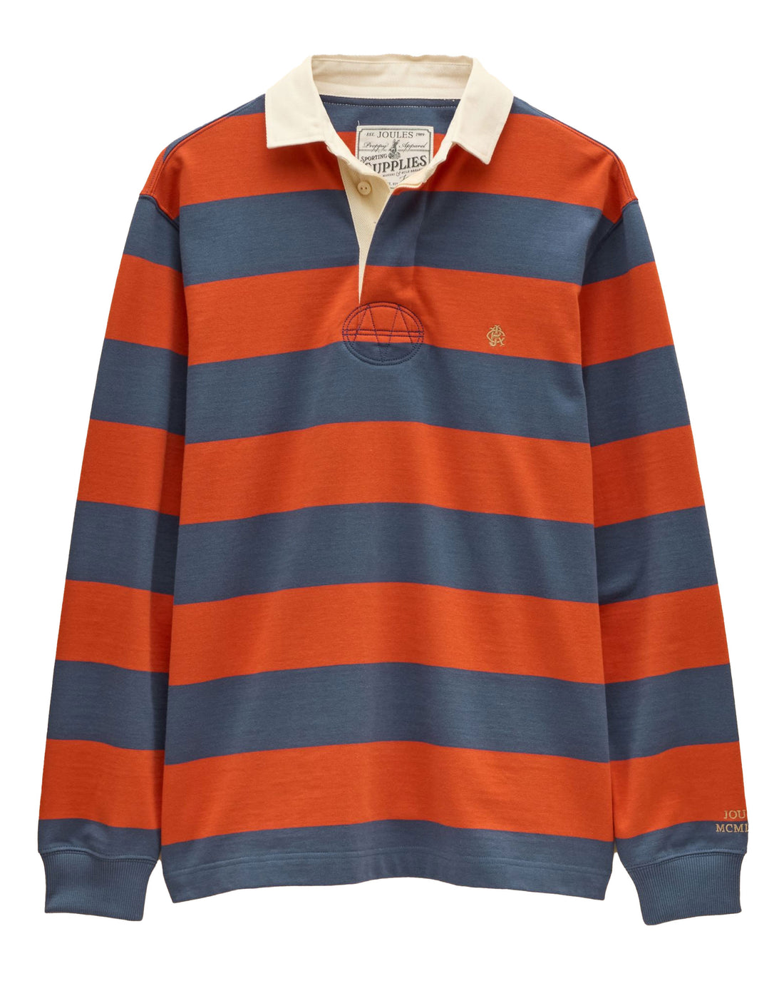 Rugby Club Long Sleeve Rugby Shirt - Blue/Orange