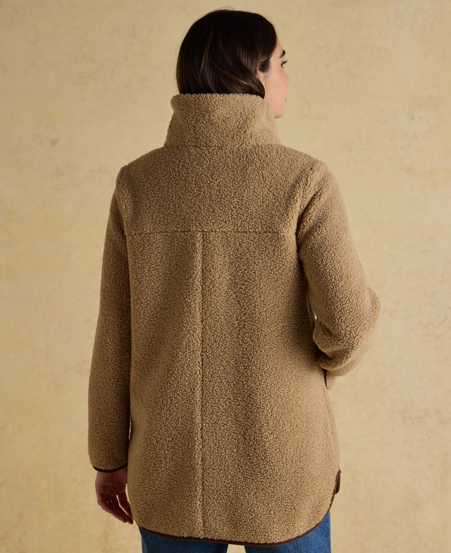 Sadie Longline Fleece Jacket - Neutral