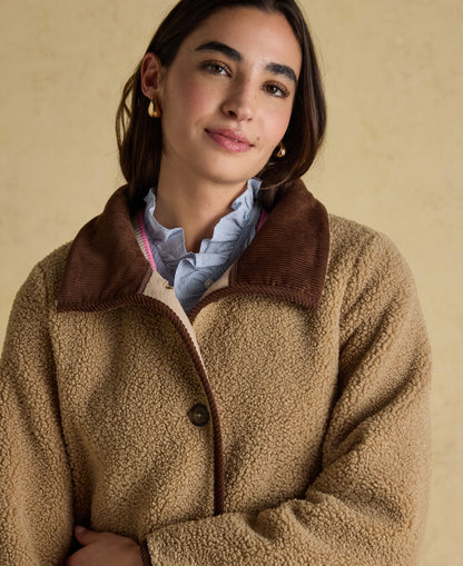 Sadie Longline Fleece Jacket - Neutral