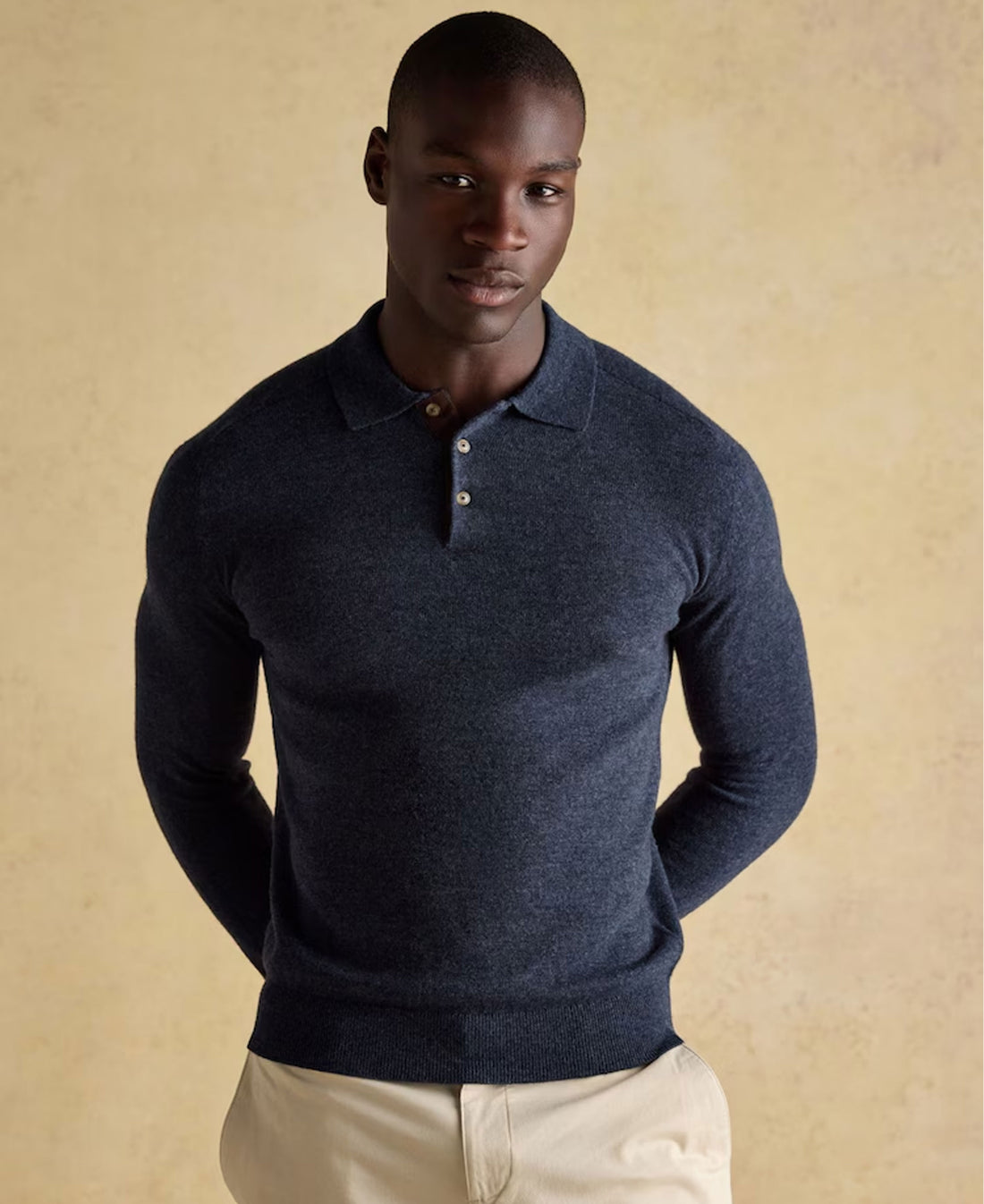 Sampson Knitted Polo - Navy