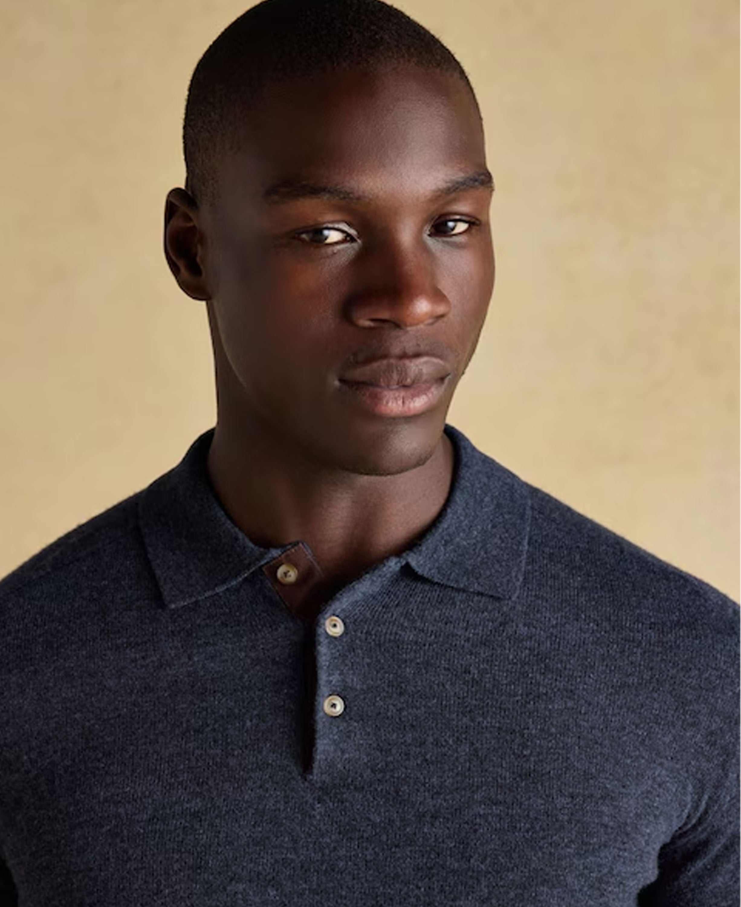 Sampson Knitted Polo - Navy