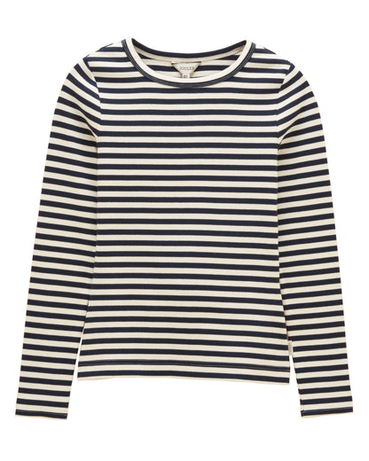 Sophie Striped Long Sleeve T-Shirt - Navy Creme