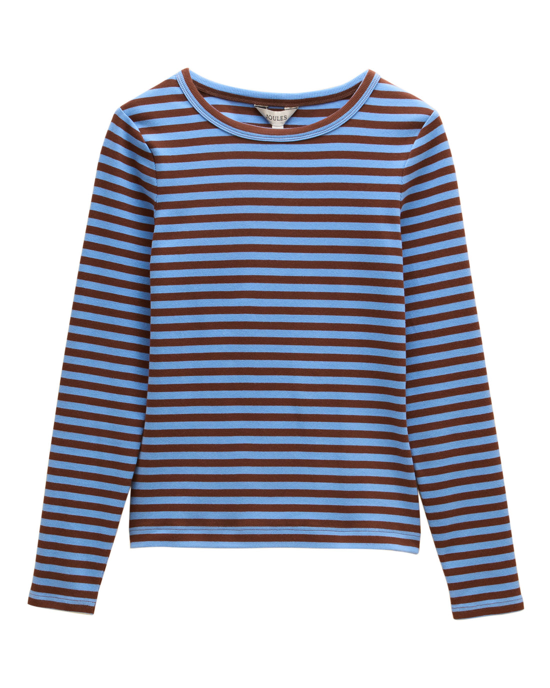 Sophie Striped Long Sleeve T-Shirt - Blue/Brown