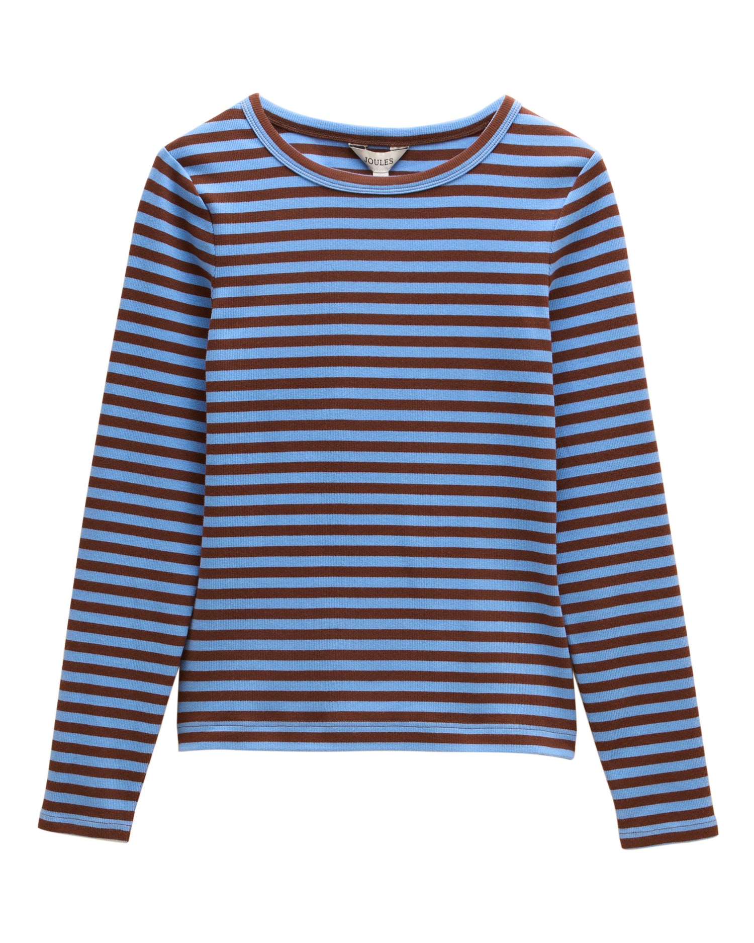 Sophie Striped Long Sleeve T-Shirt - Blue/Brown