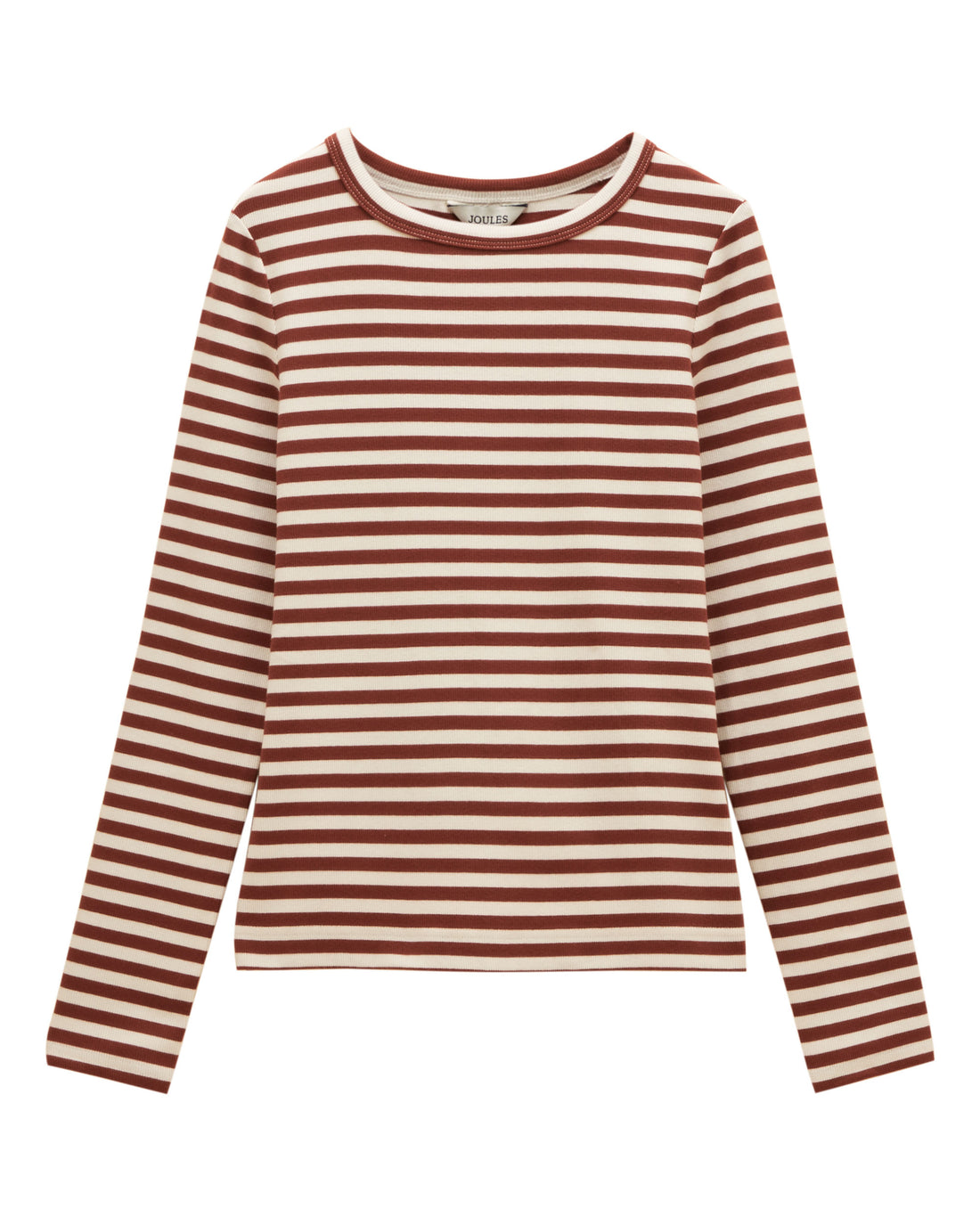 Sophie Striped Long Sleeve T-Shirt - Russet Creme