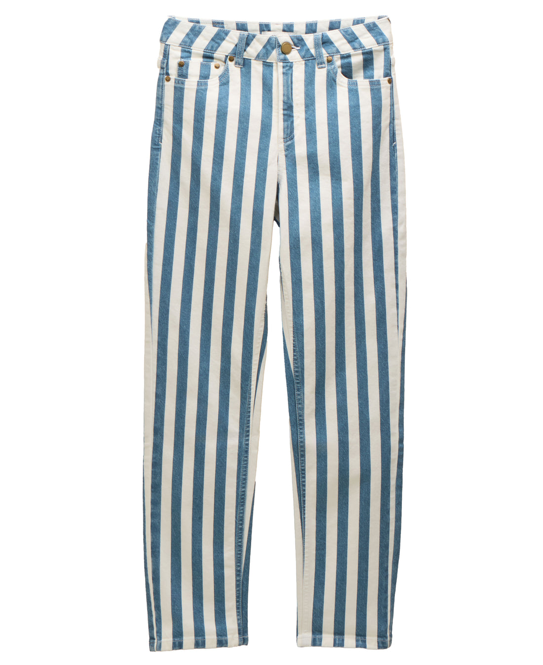 Slim Straight Jeans - Blue Stripe