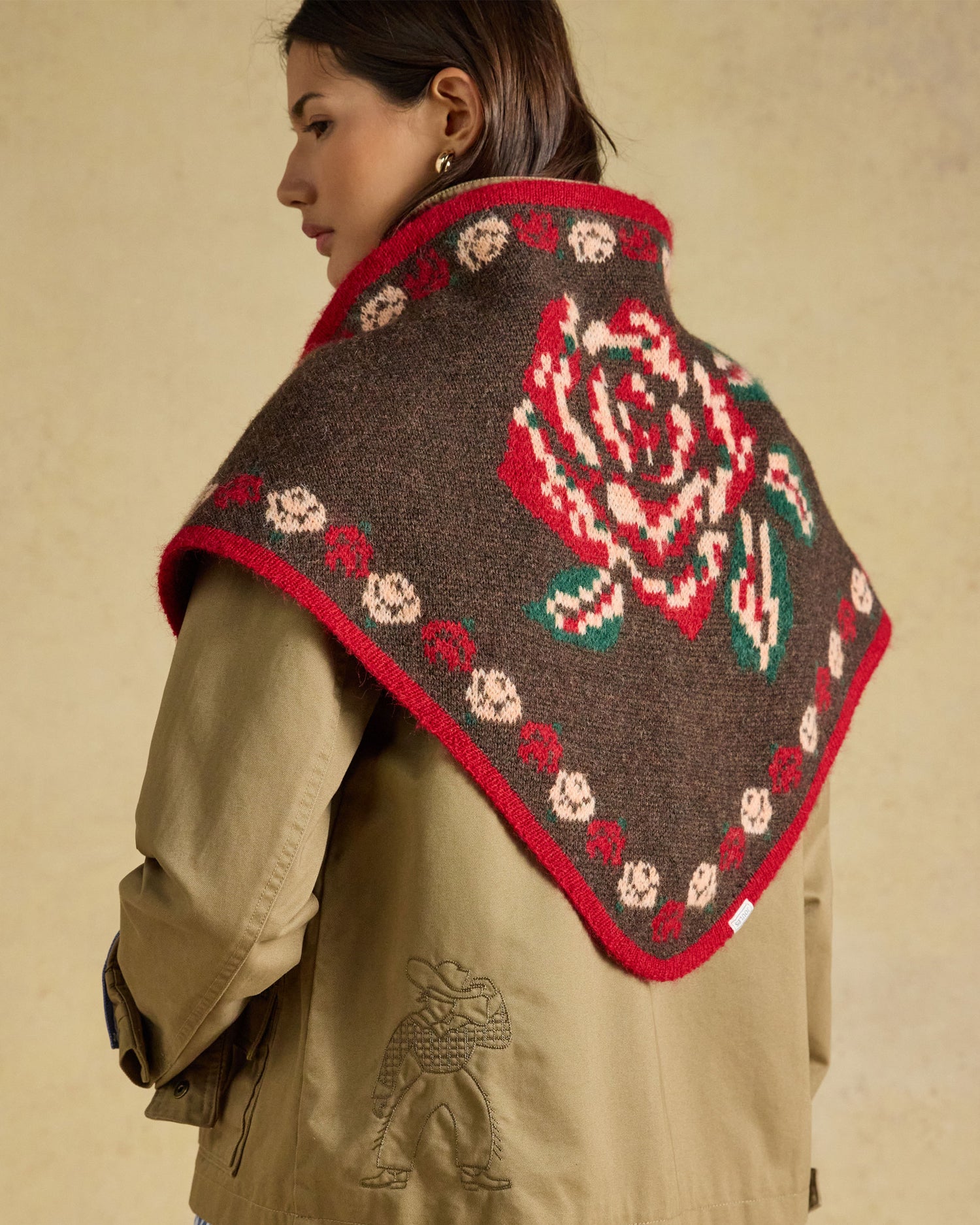 Kendra Triangle Scarf - Rose
