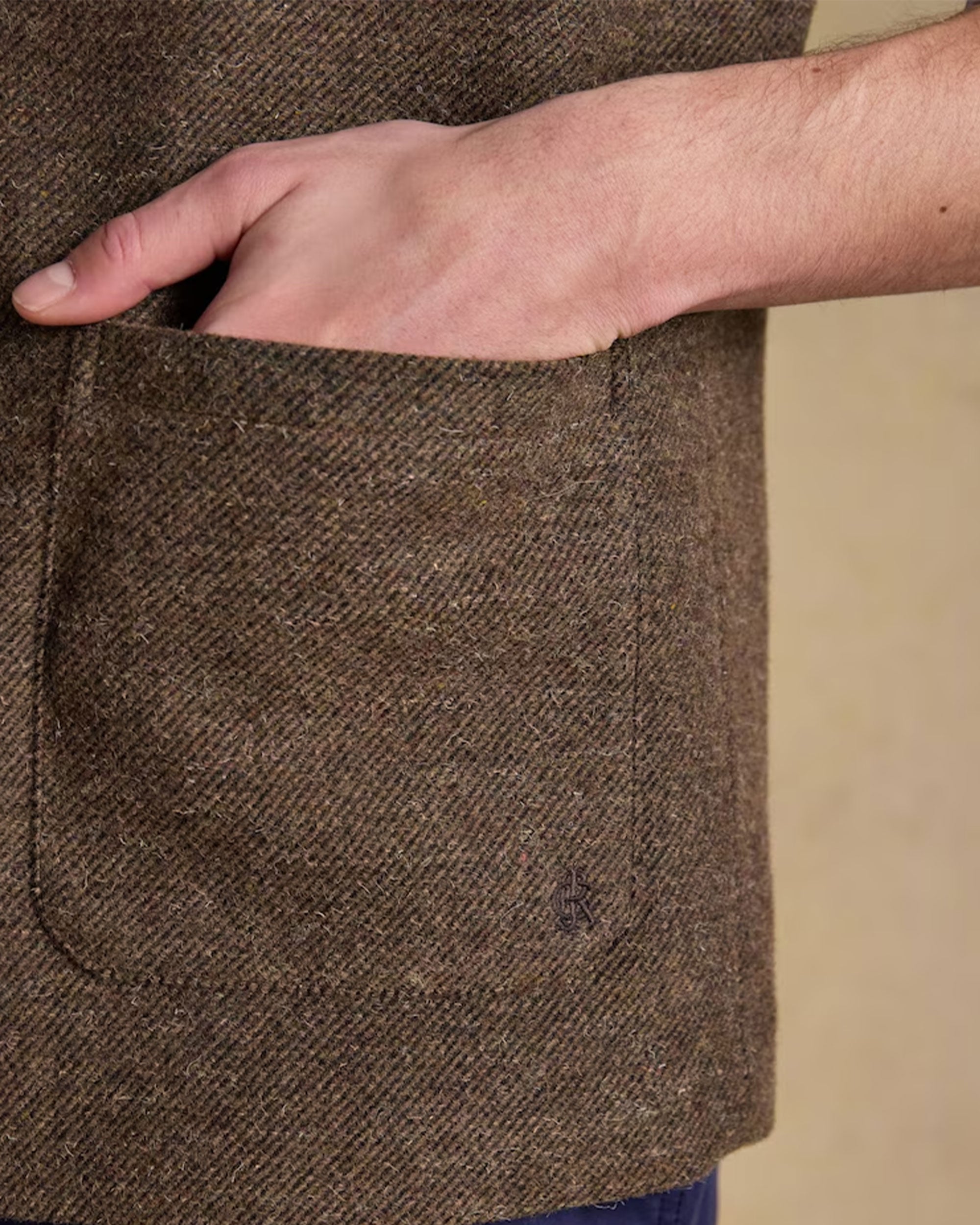 Tweed Gilet - Brown