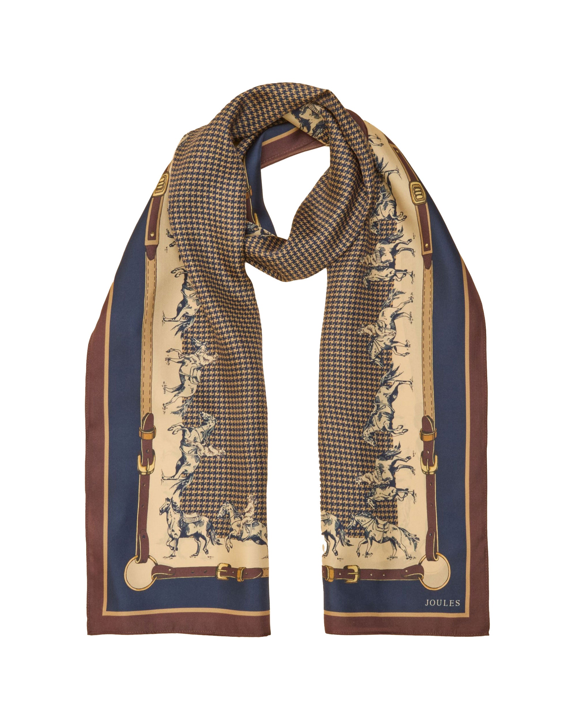 Windsor Scarf - Navy/Neutral Equestrian