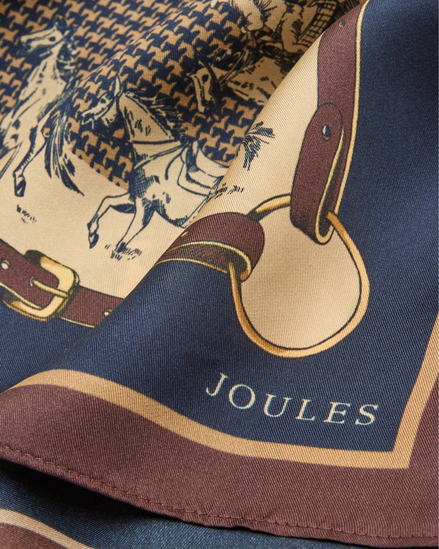 Windsor Scarf - Navy/Neutral Equestrian