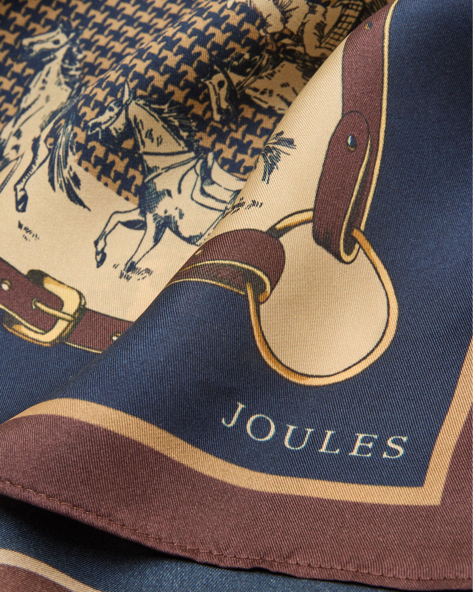 Windsor Scarf - Navy/Neutral Equestrian