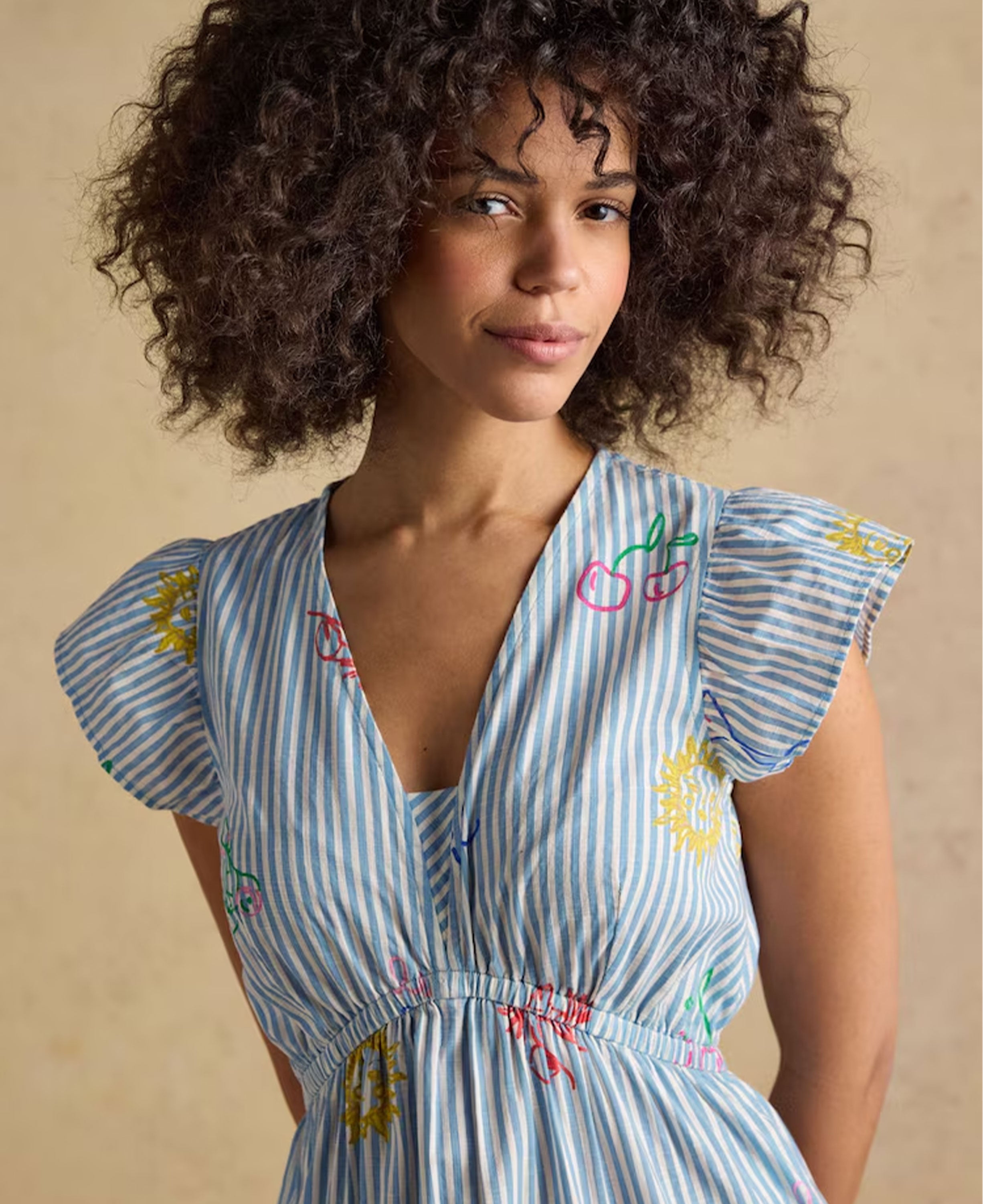 Winnie Dress - Blue/White