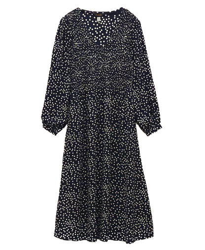 Lilliana Dress - Navy Spots