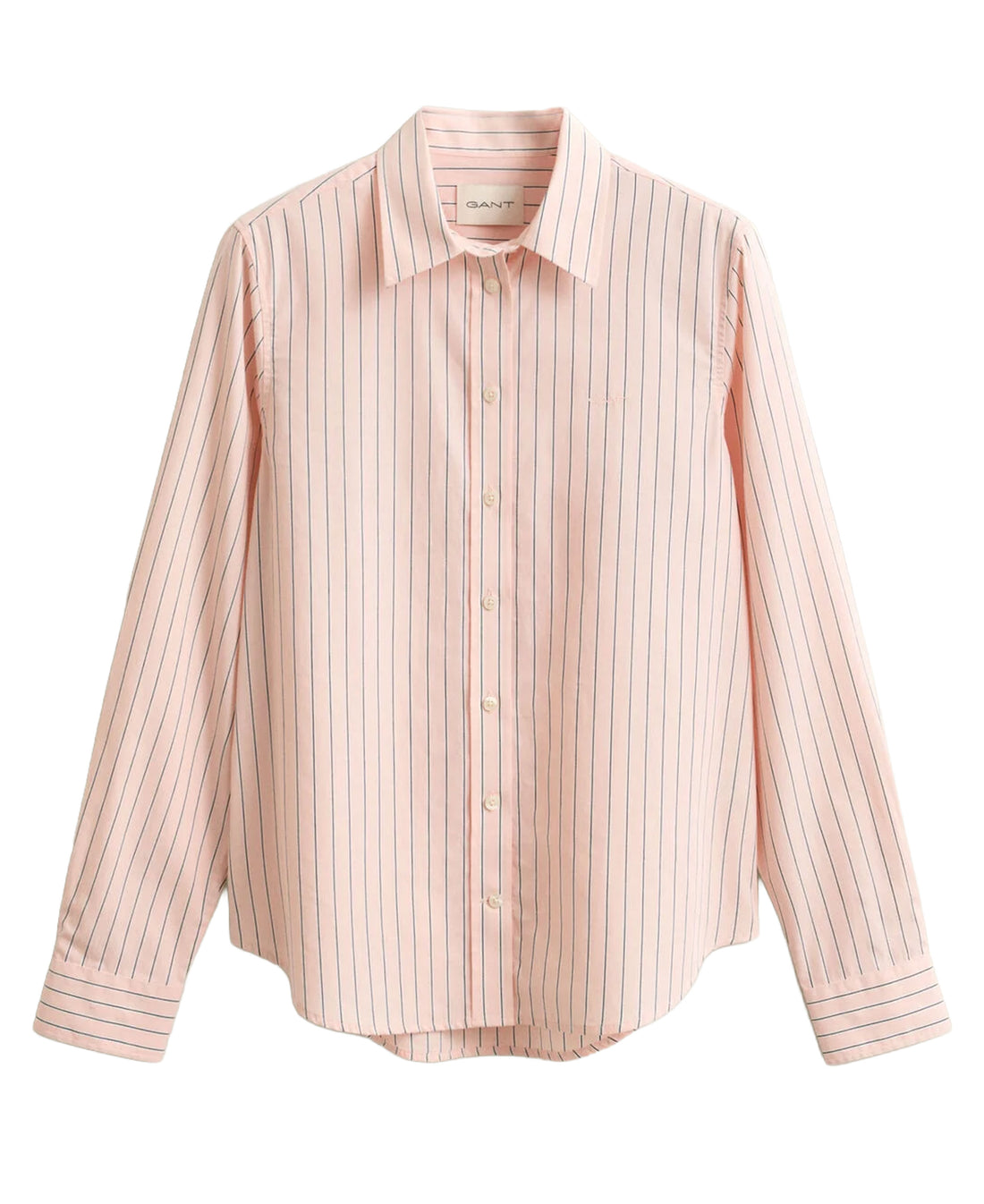 Regular Classic Poplin Stripe Shirt - Apricot Pink