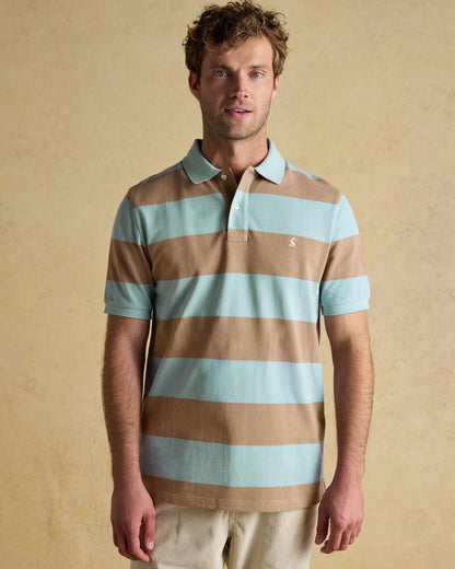 Woody Polo Shirt- Blue/Brown