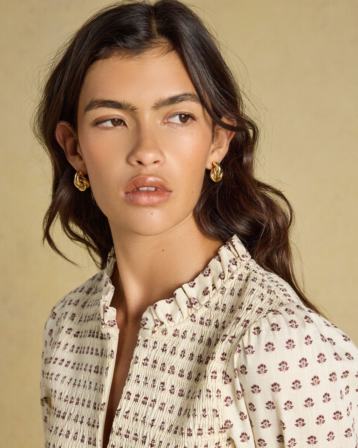 Zoe Smocked Blouse - Cream