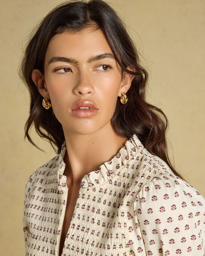 Zoe Smocked Blouse - Cream