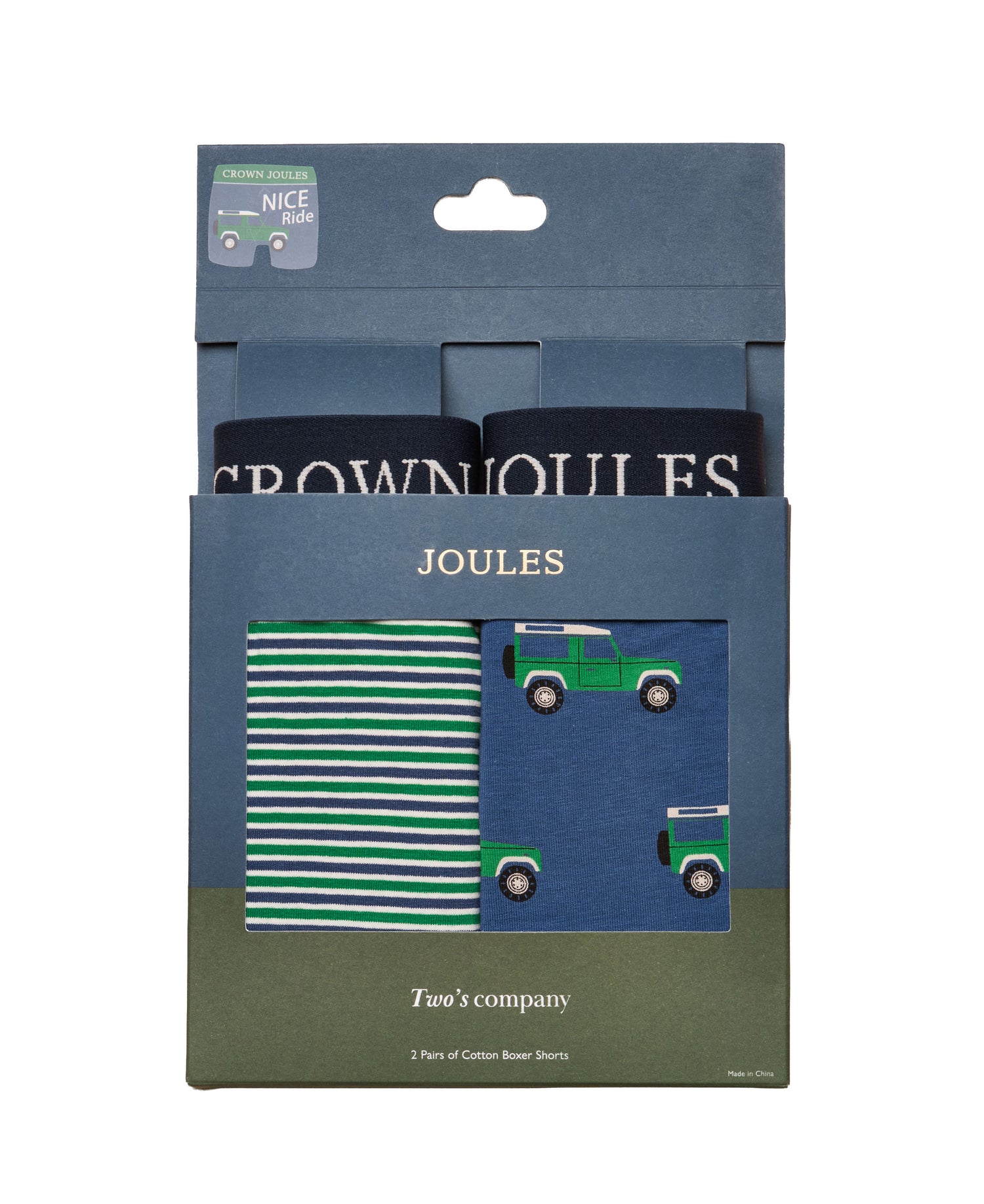 Crown Joules Boxer Shorts - Blue/Green