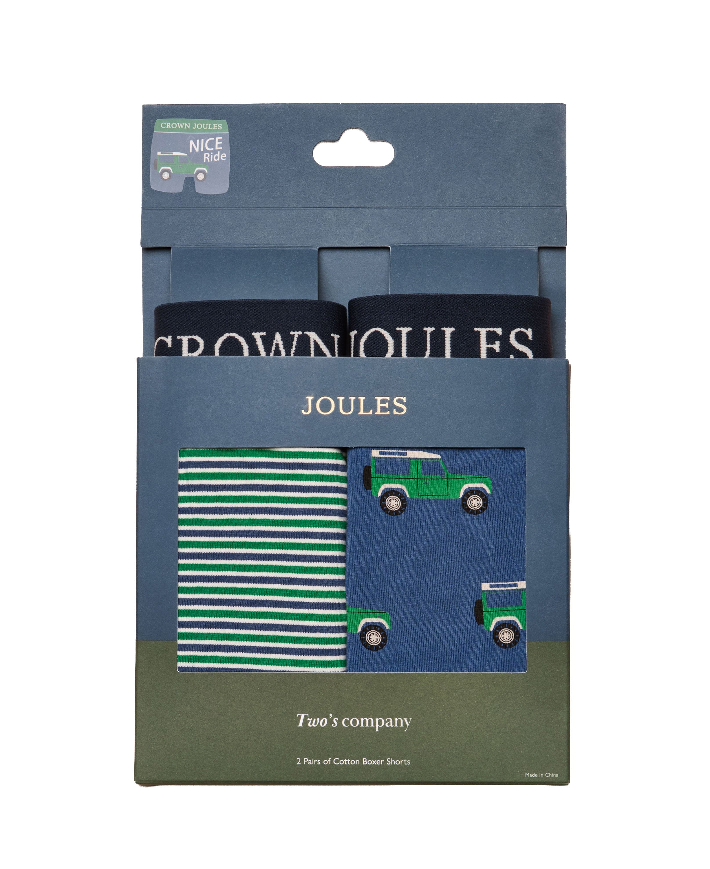 Crown Joules Boxer Shorts - Blue/Green