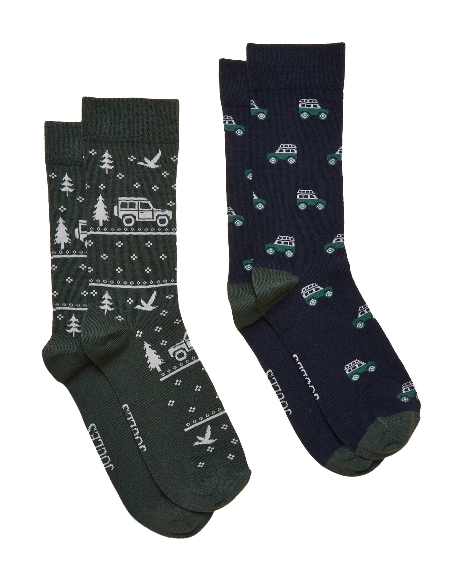 Kingsbury 2pk Socks- Green/Navy