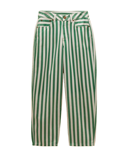 Relaxed Jean - Green Stripe
