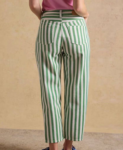 Relaxed Jean - Green Stripe