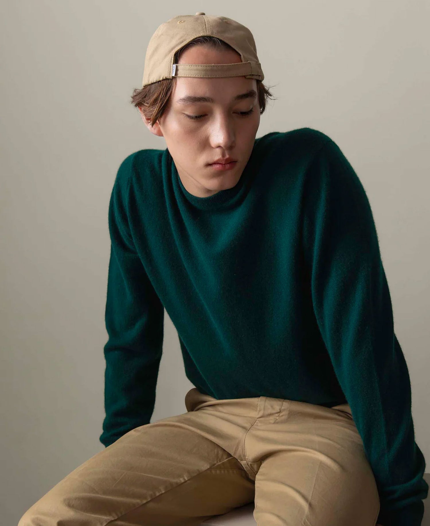 Cashmere Crew Neck Jumper - Richmond Green