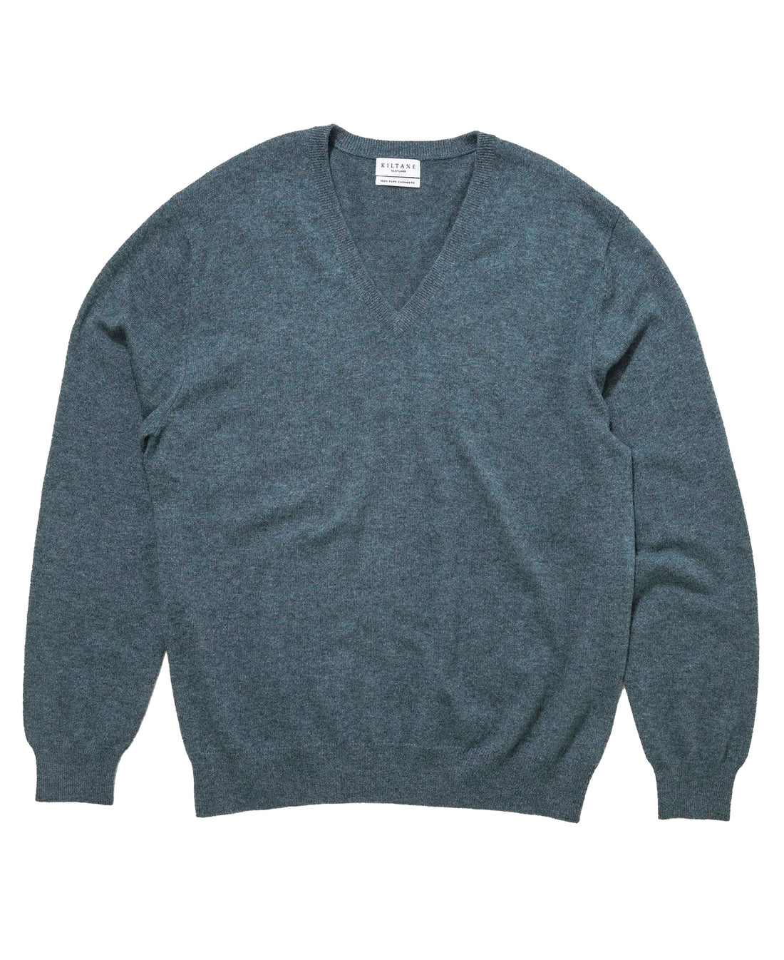 Cashmere V Neck Jumper - Haze Green