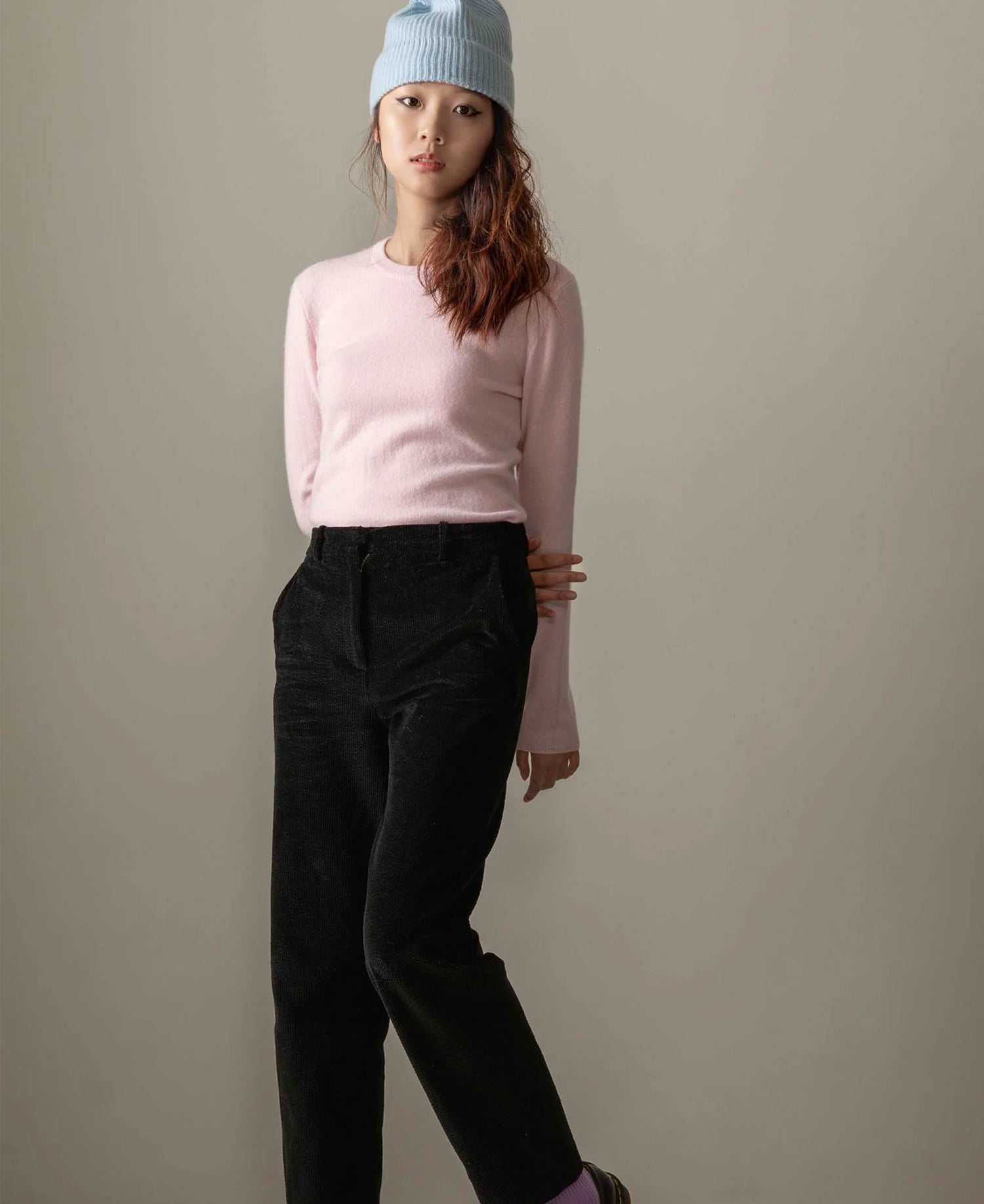 Cashmere Crew Neck Jumper - Pale Lilac