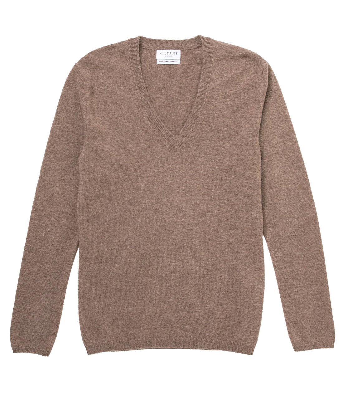 Cashmere V Neck Jumper - Squirrel