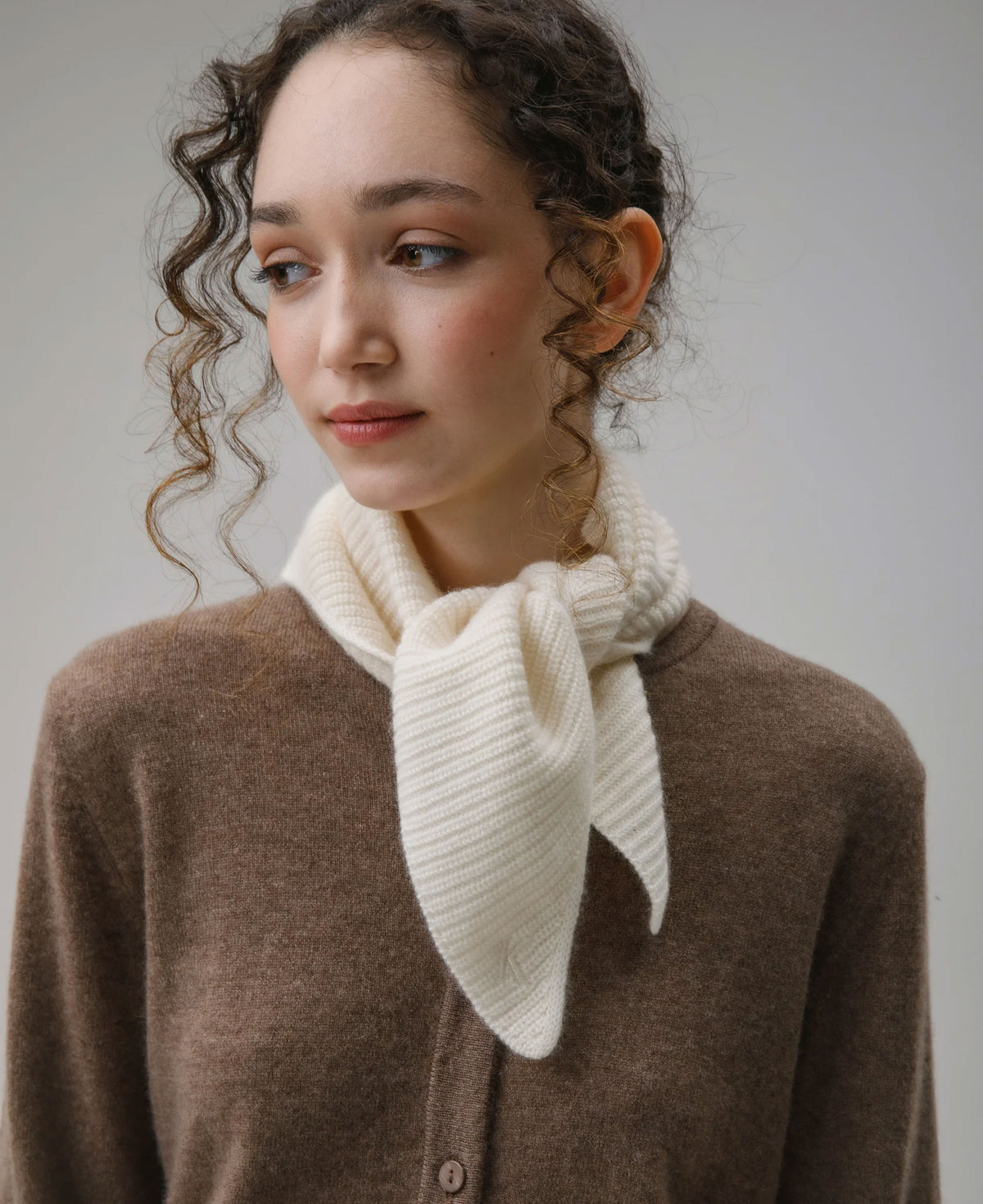 Knitted Neck Tie - Cream