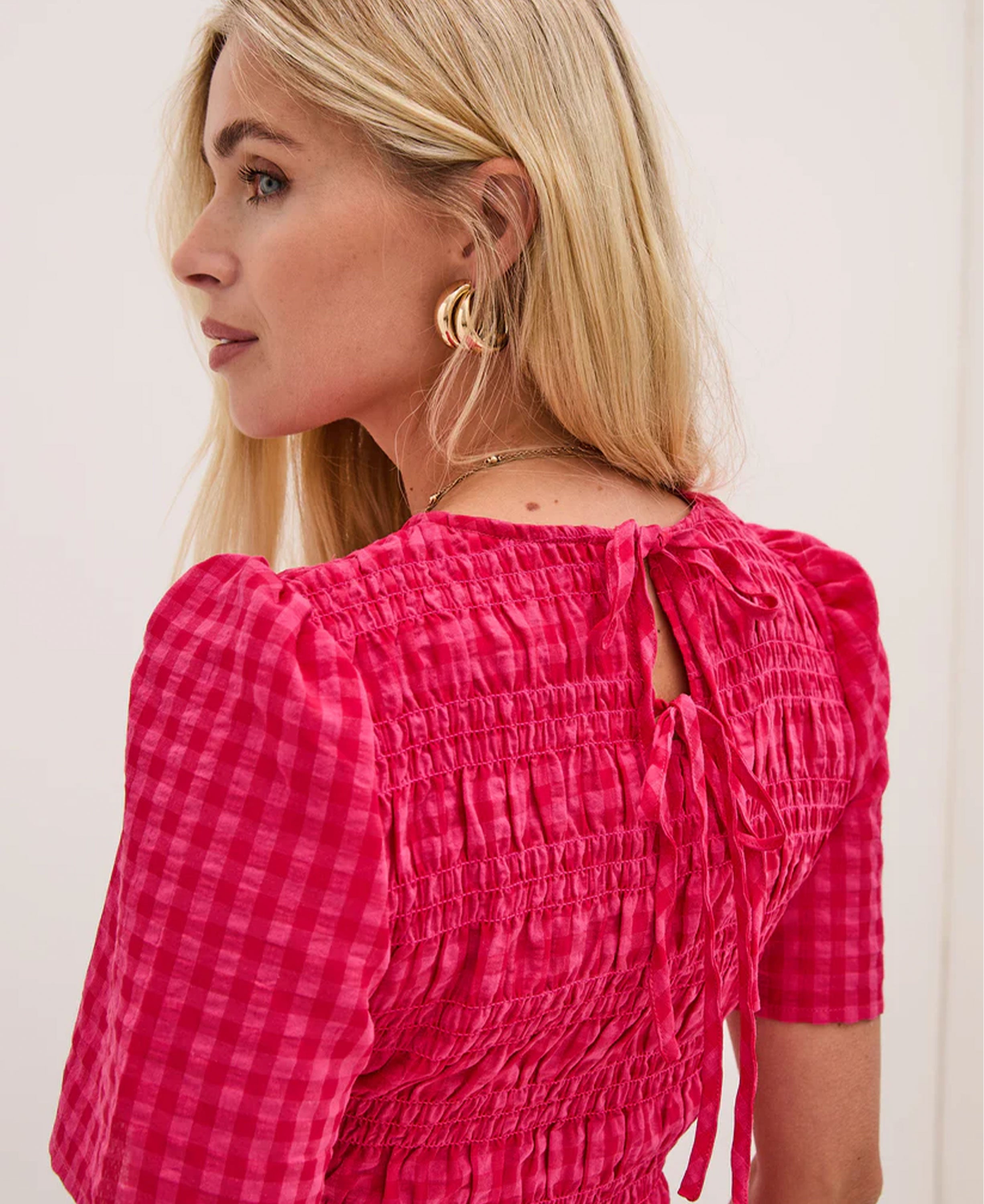 Marina Smocked Top - Pink