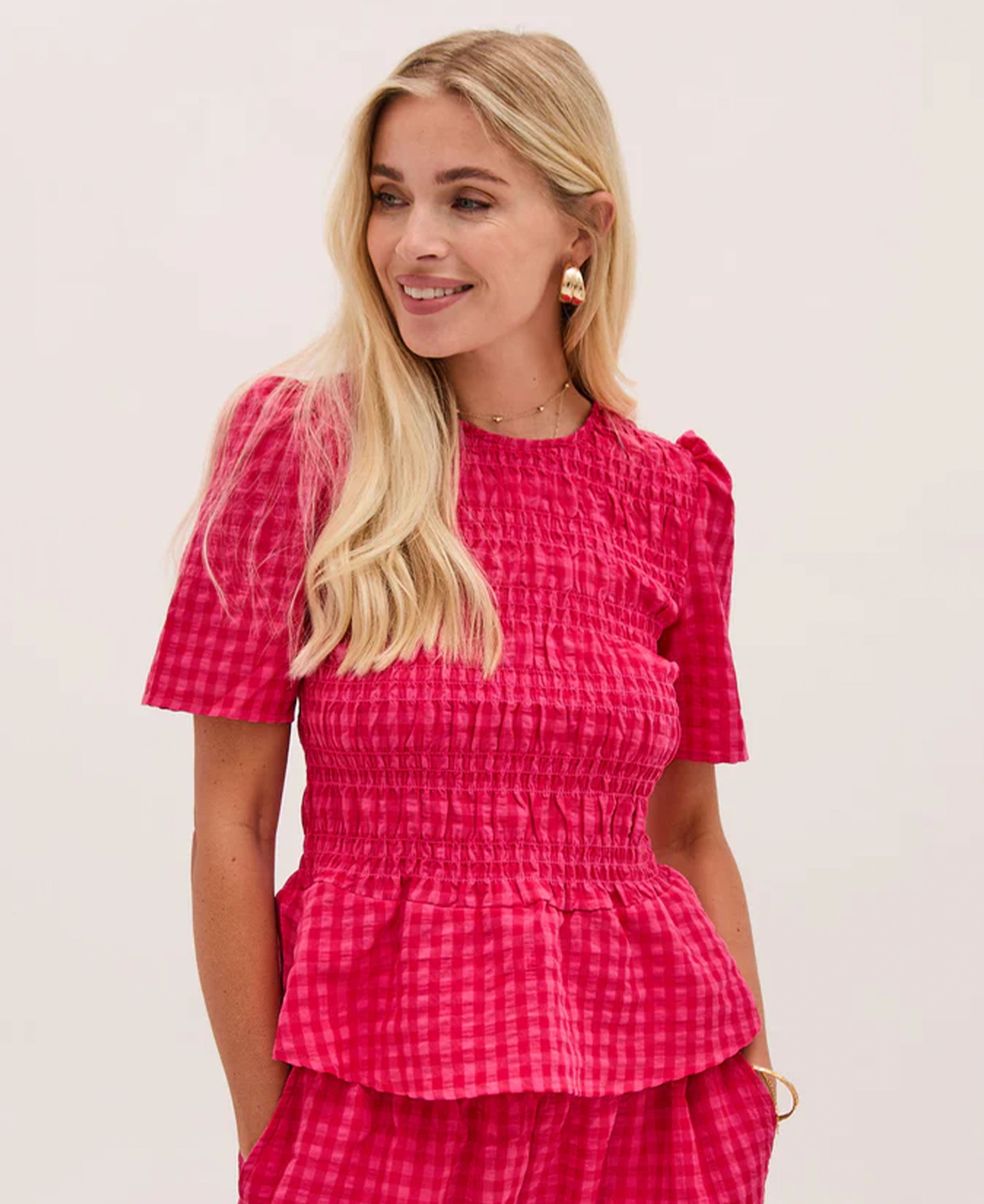 Marina Smocked Top - Pink