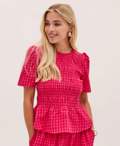 Marina Smocked Top - Pink