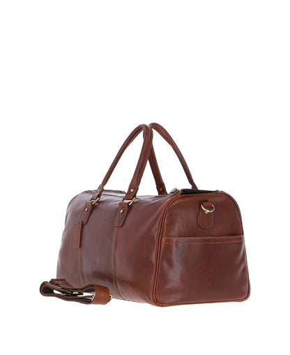 Kensington Dual Zip Weekend Holdall - Chestnut