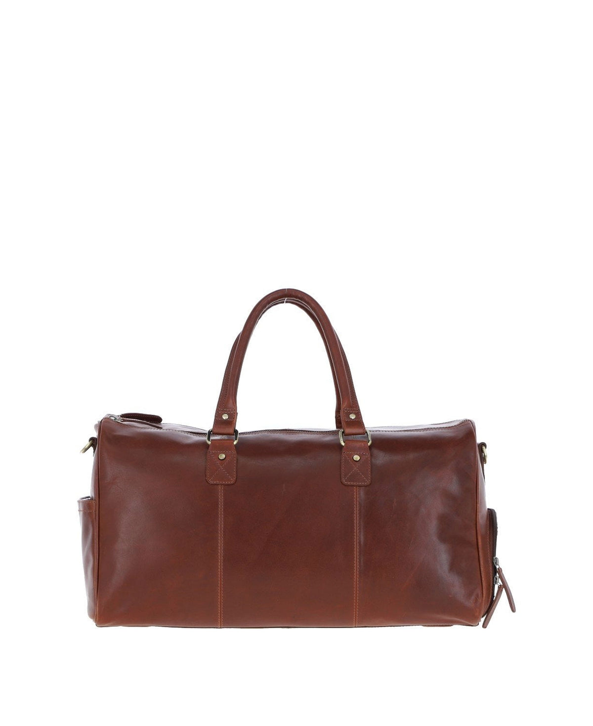 Kensington Dual Zip Weekend Holdall - Chestnut