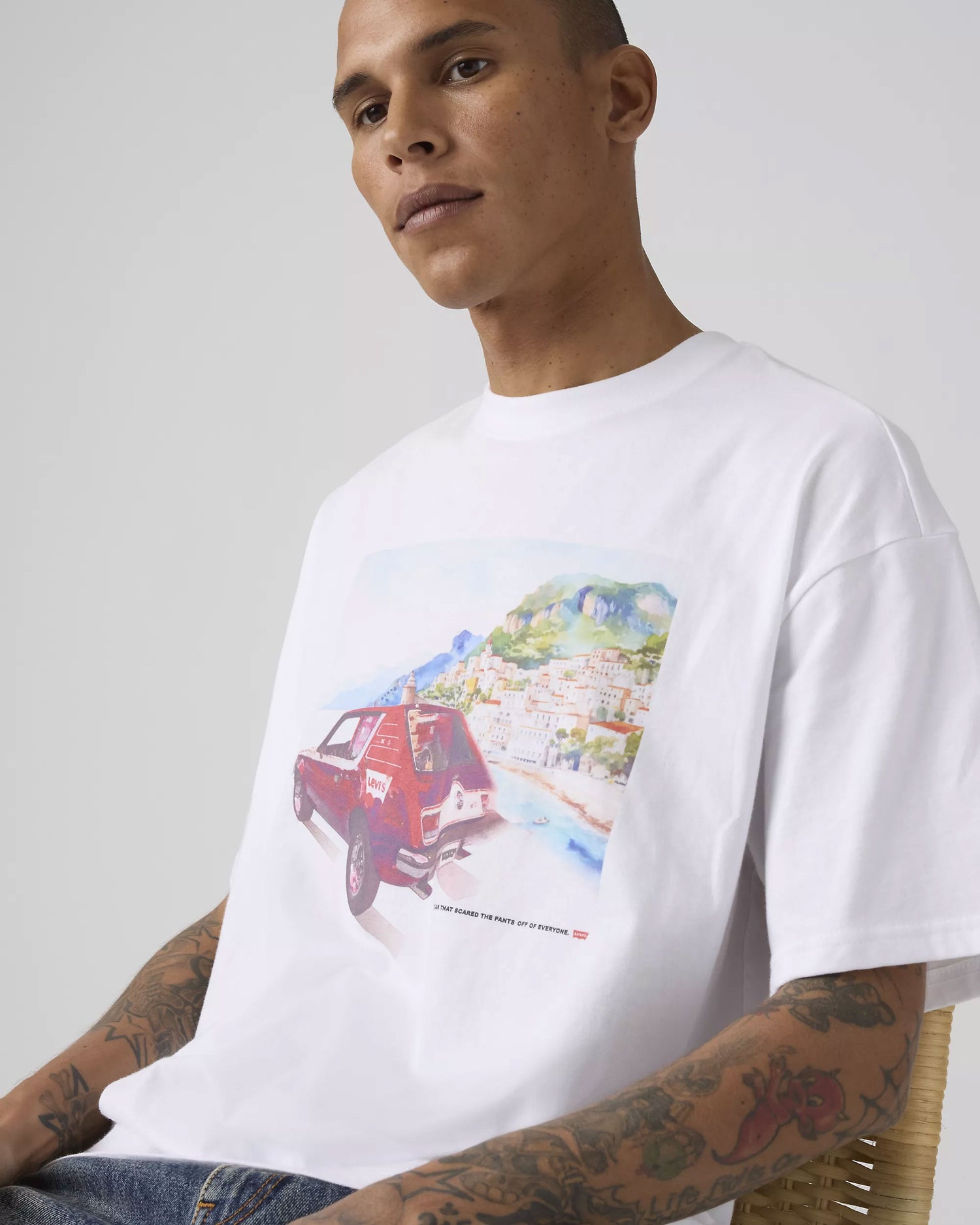 Graphic Boxy Tee Coastal - Creative Denim Greml