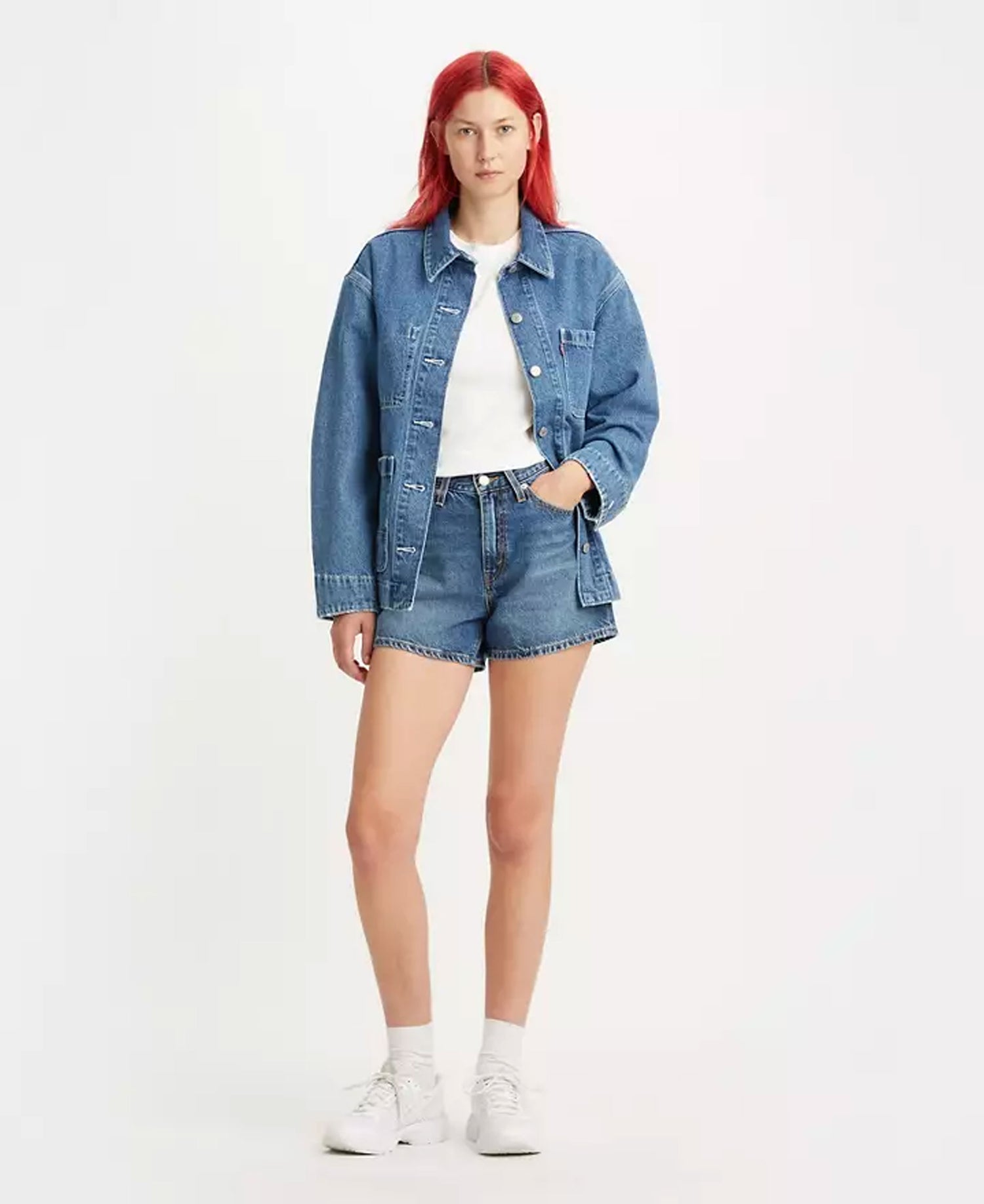 80s Mom Shorts - Medium Indigo Worn In