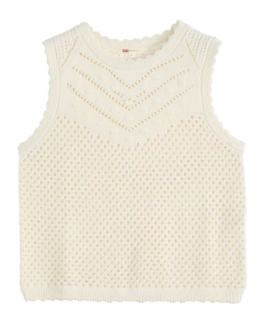 Adrienne Crochet Tank - Egret