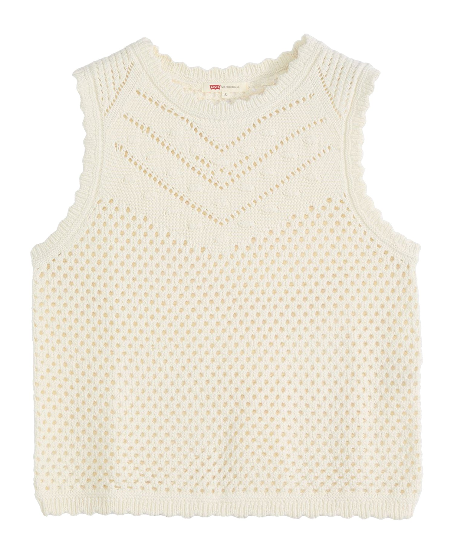 Adrienne Crochet Tank - Egret