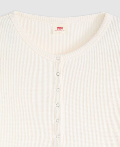Dry Goods Henley Waffle T-Shirt - Neutral