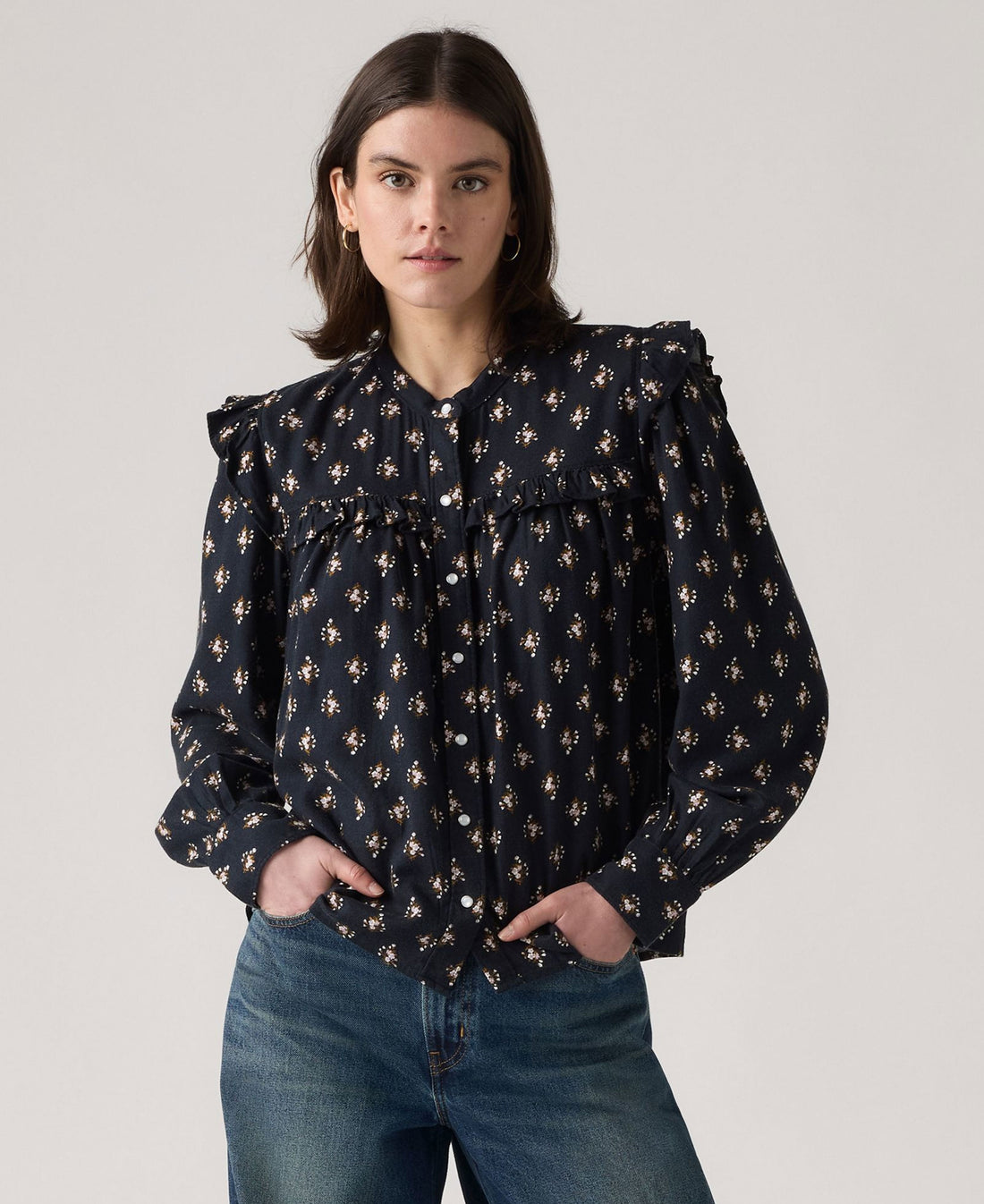 Gianna Long Sleeve Blouse - Multi Color