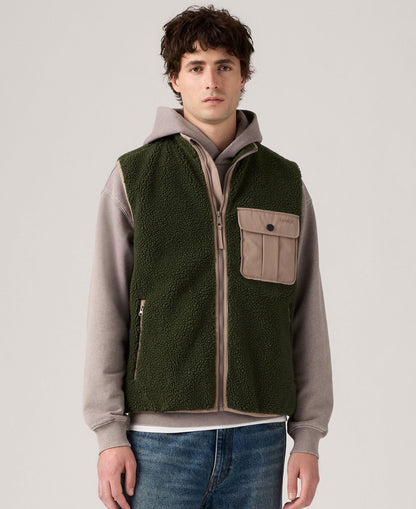 Joonie Sherpa Vest - Green