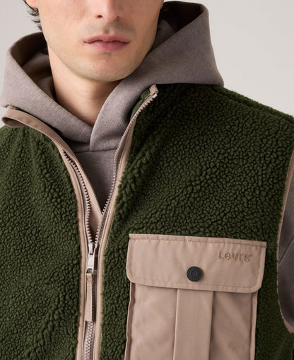 Joonie Sherpa Vest - Green